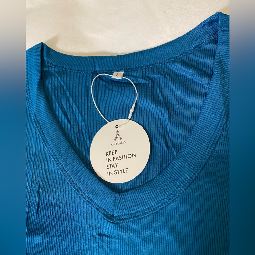 NWT Anrabess V-Neck Ribbed Knit Tank Top - Picture 6 of 16